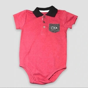 Short Sleeve Calvin  Klein Polo Onesie